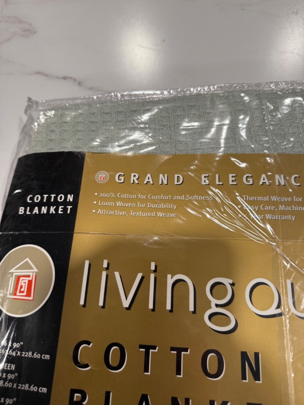 Twin Grand Elegance Collection “Living Quarters “ Cotton Blanket/New - Picture 3 of 7